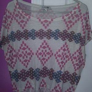 Tribal Print Crop Top